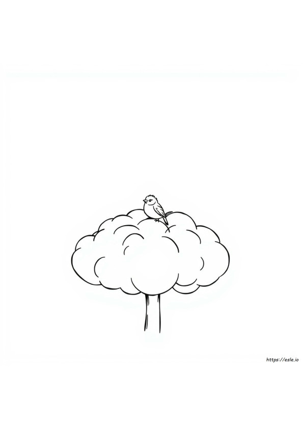 Pink Palm Puff Coloring Page