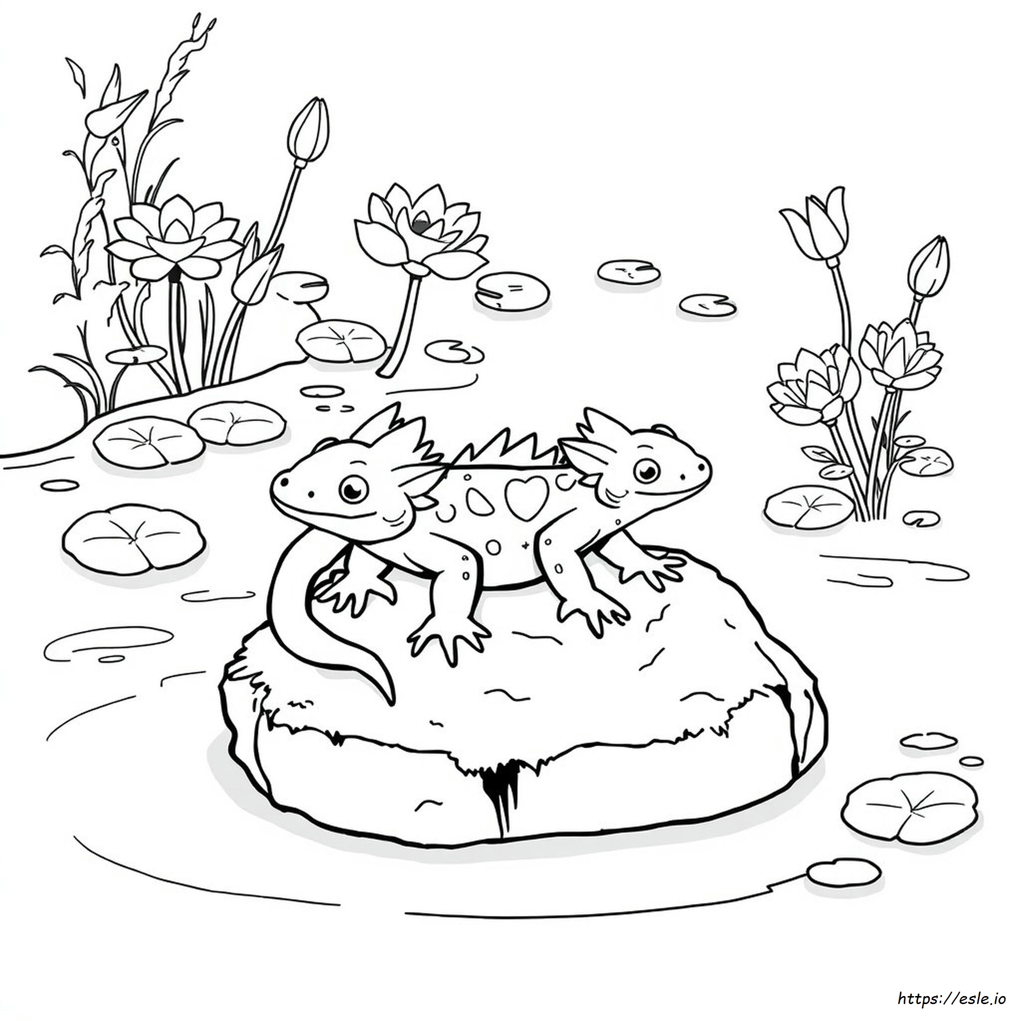 Axolotl Coloring Page - Free Printable PDF