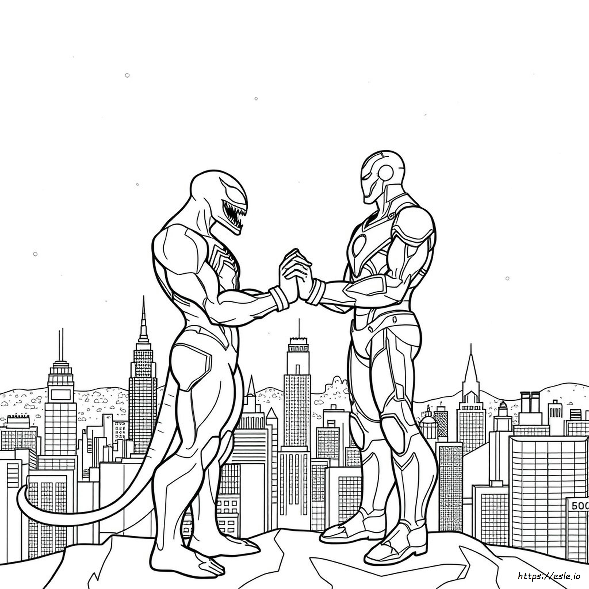 Venom Iron Man Boyama Sayfaları