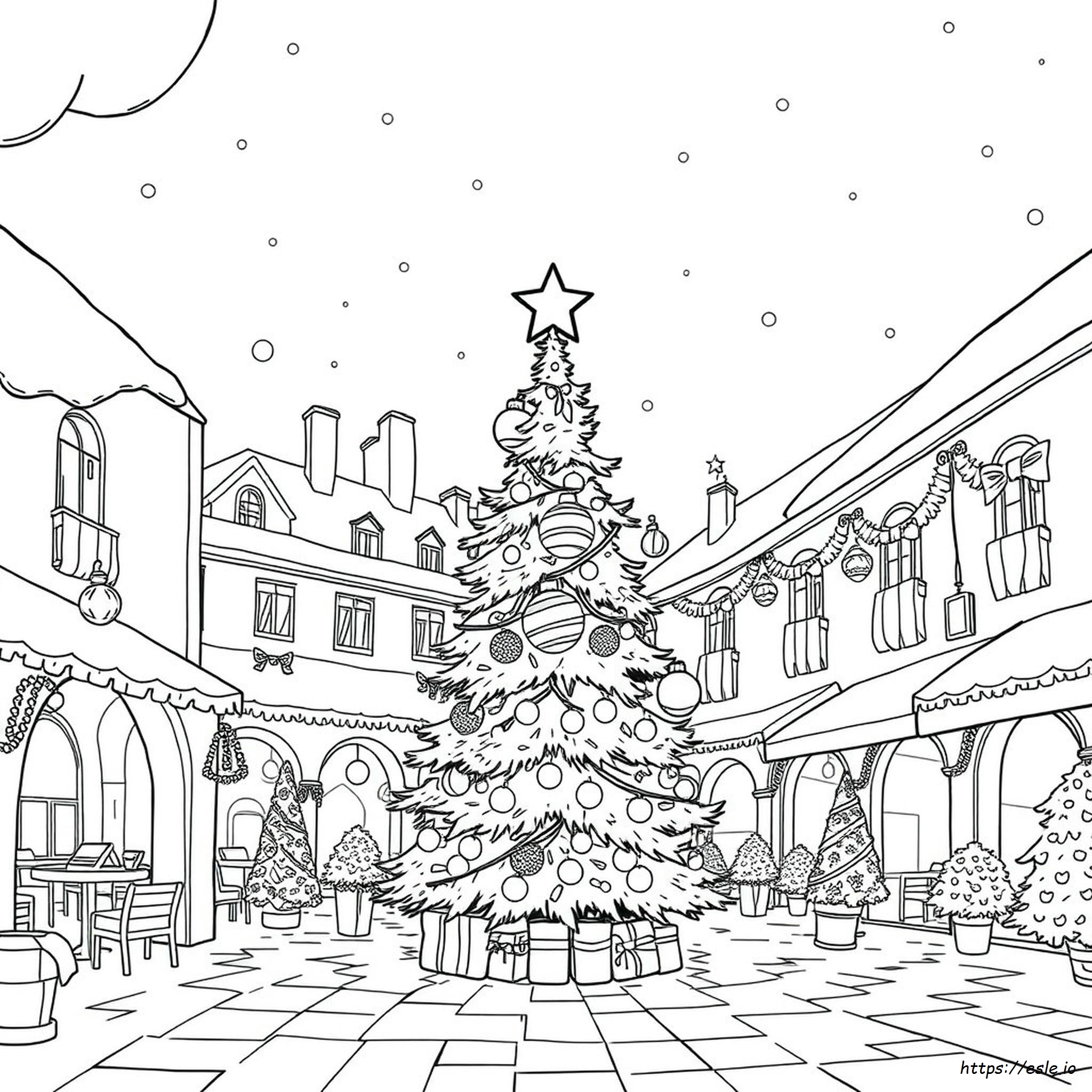 Christmas In Italy Coloring Page - Free Printable for Kids
