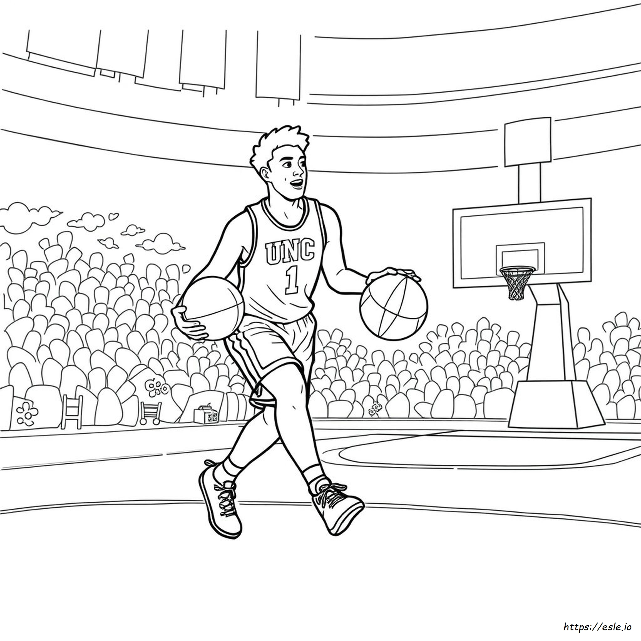Gambar Mewarnai Bola Basket Unc