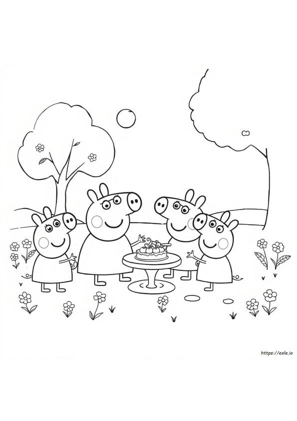 Peppa Pig Free Coloring Page