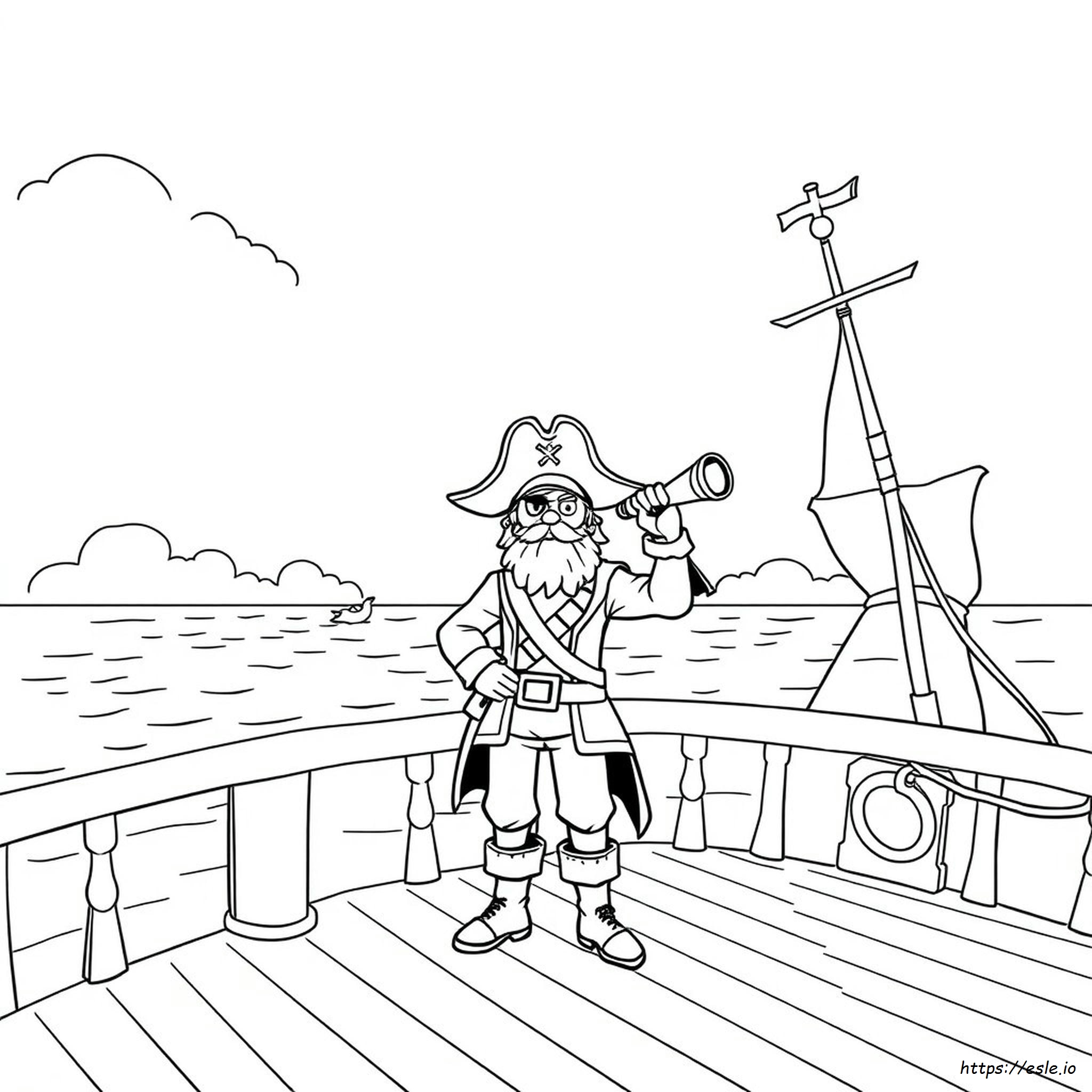 Pirate Printable Coloring Pages