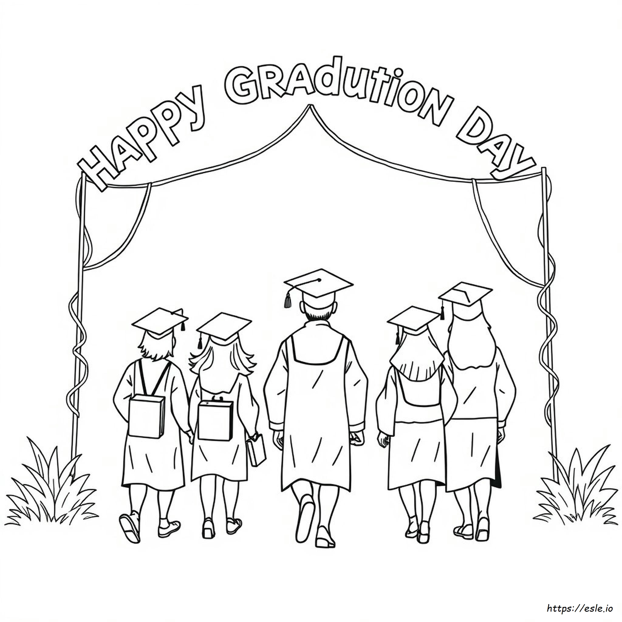 Happy Graduation Day Coloring Pages - Free Printable
