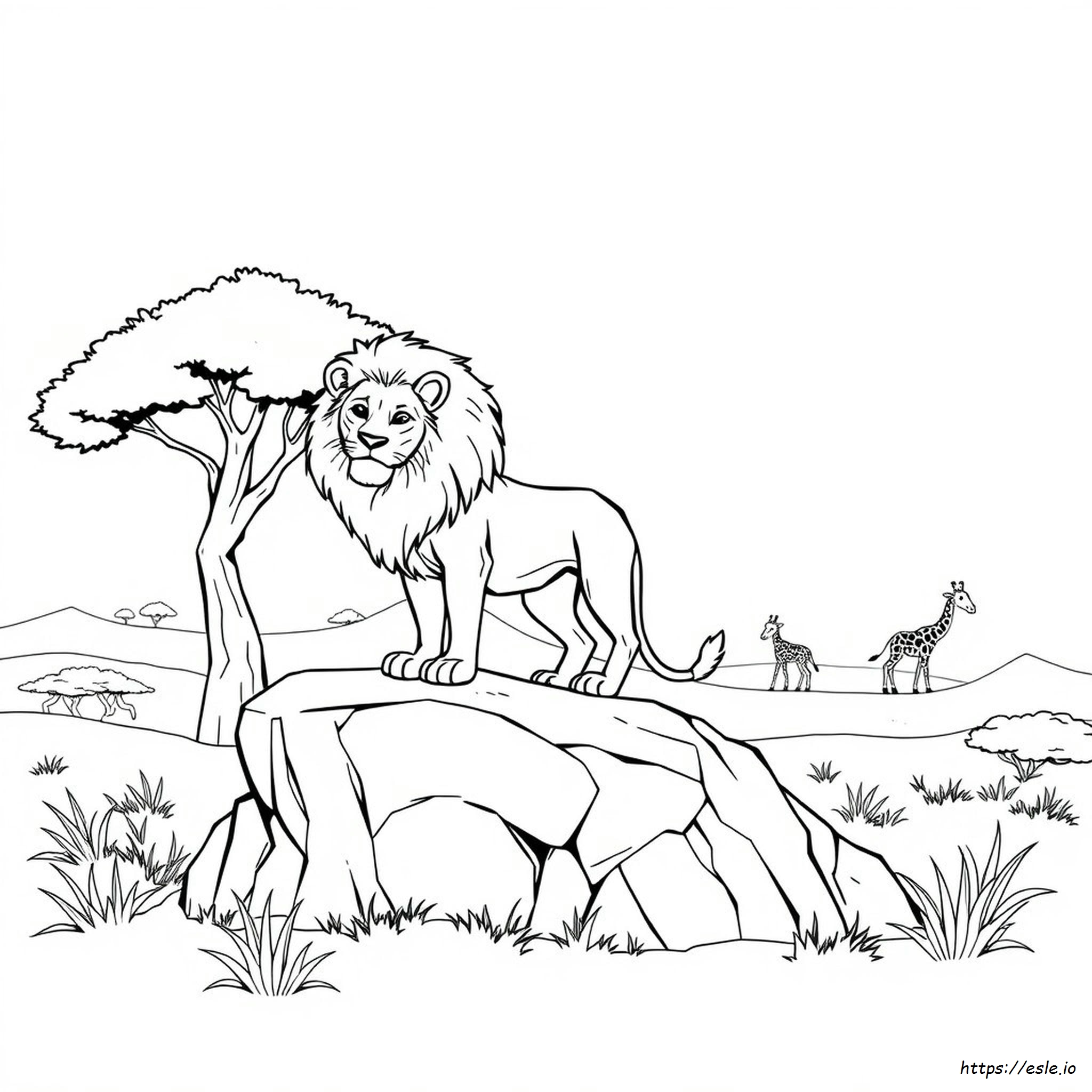 Leone Con La L Da Colorare - Stampa Gratis