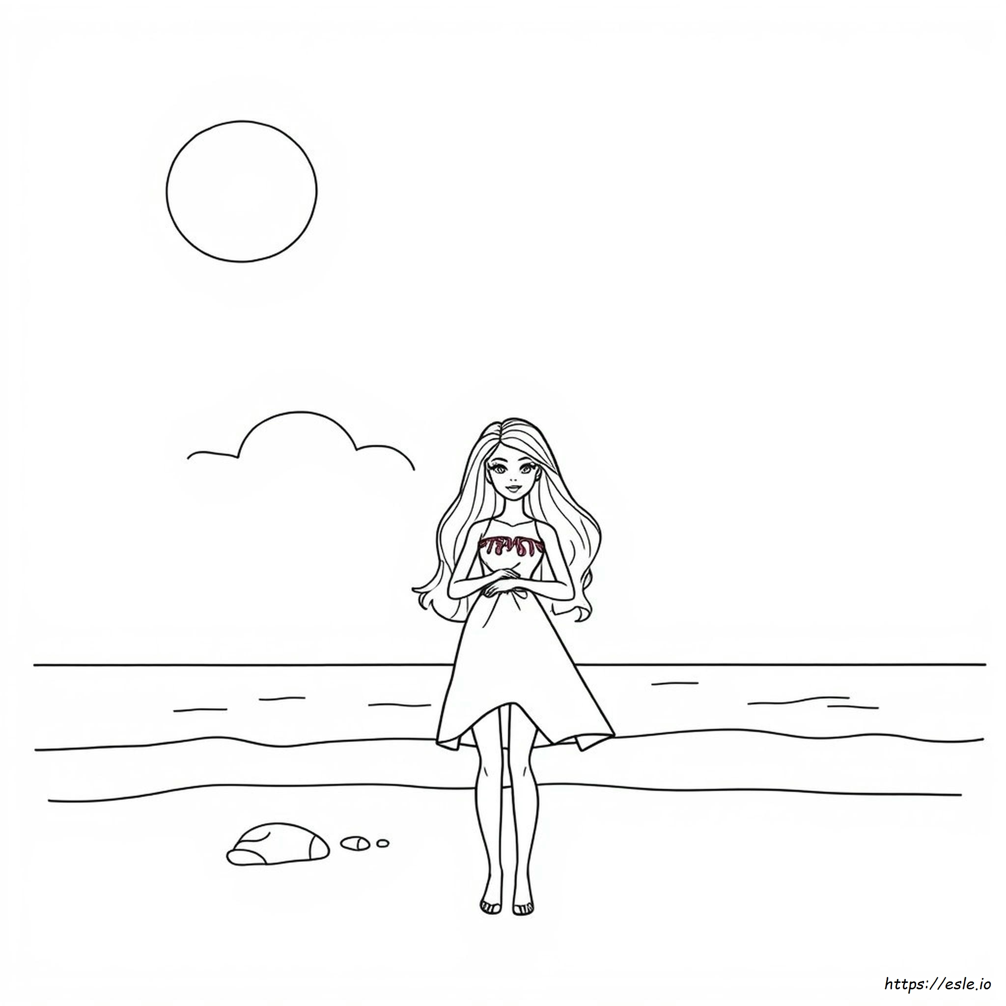 Gambar Barbie untuk Mewarnai