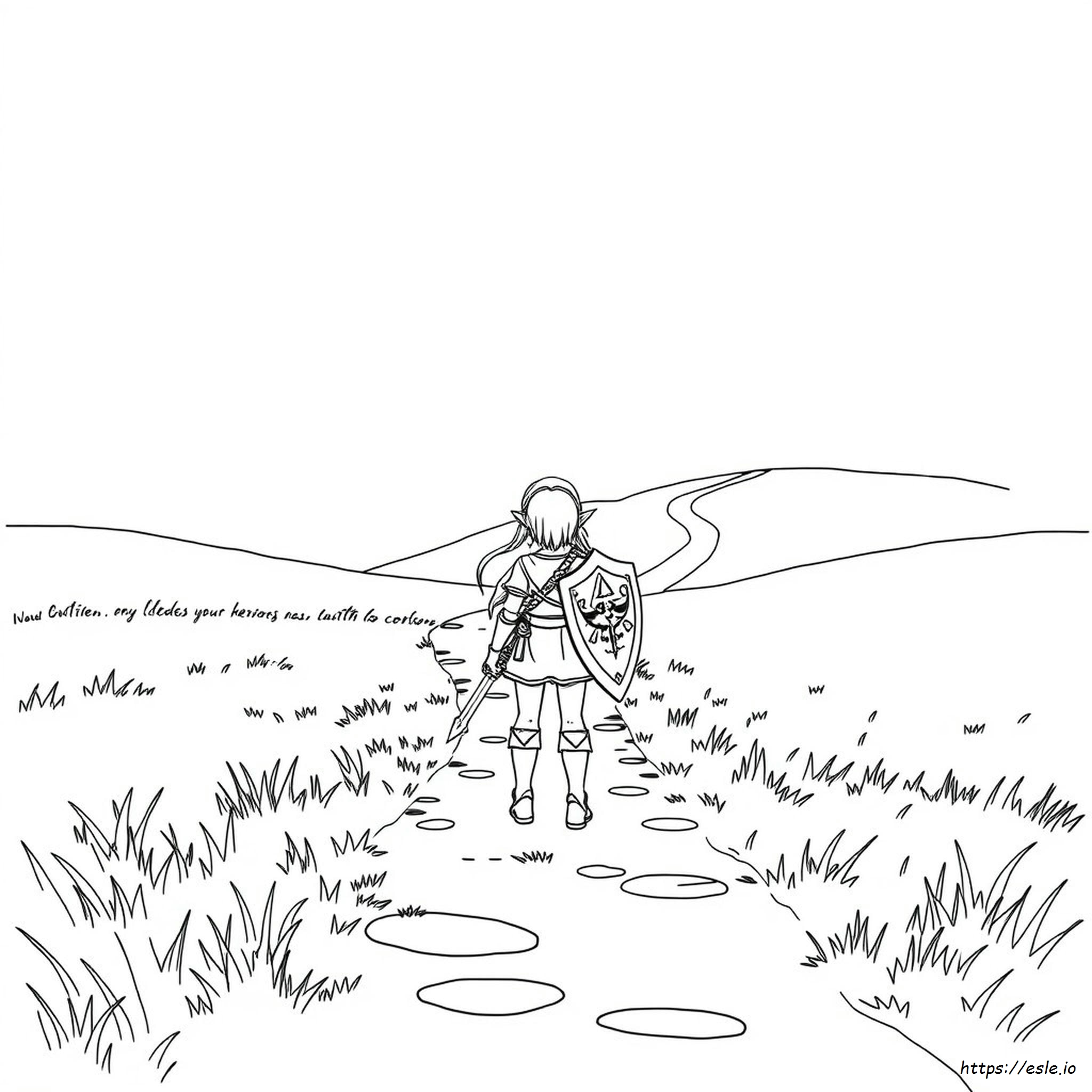 Buku Mewarnai Zelda - Gambar Hitam Putih Gratis untuk Dicetak