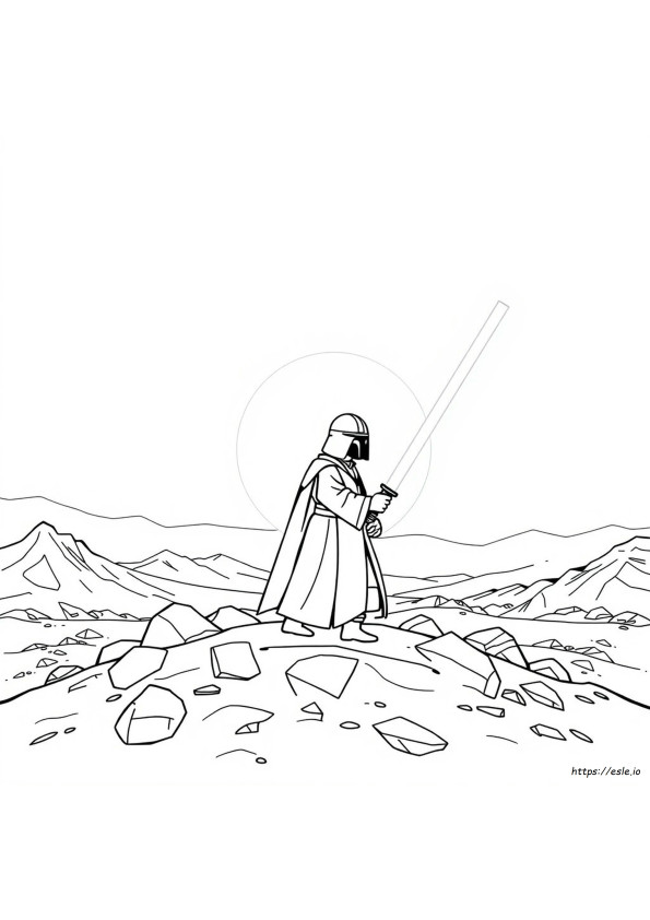 Printable Lightsaber Coloring Page