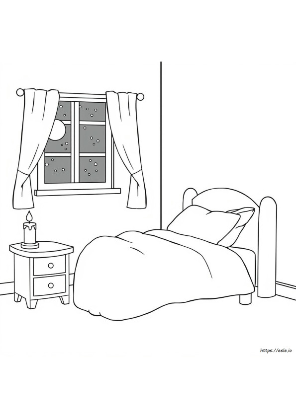 Schlafzimmer Ausmalbild