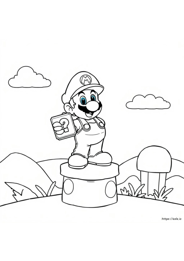Super Mario Bros Colouring Pages