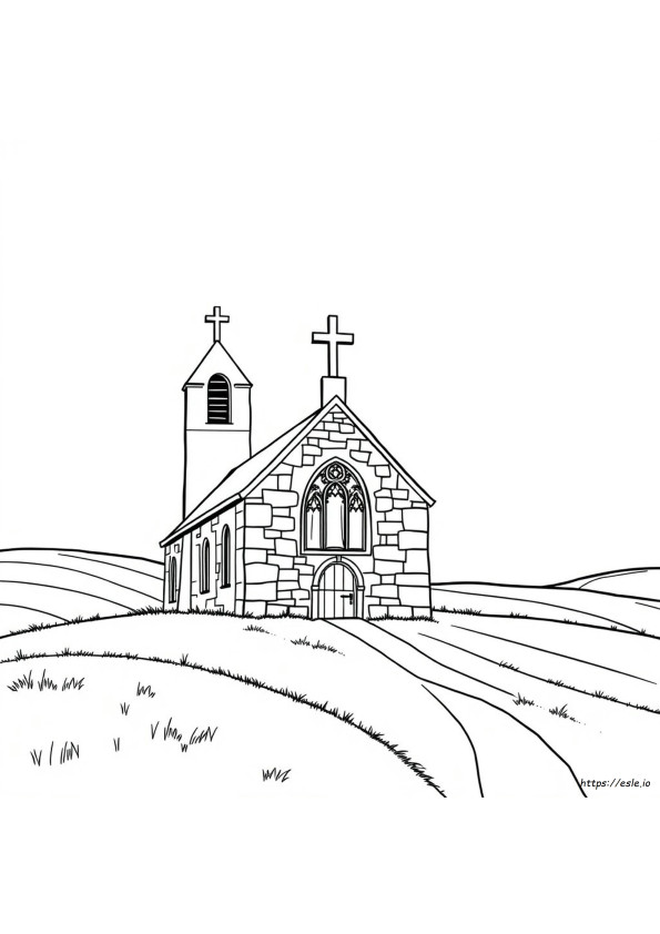 Early Church Coloring Page