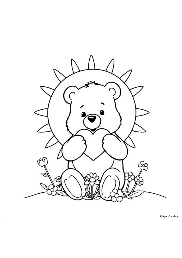 Love A Lot Care Bear Coloring Pages