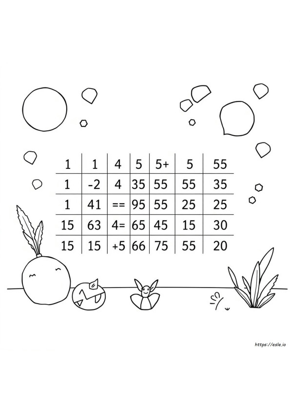 Kostenlose Multiplikation Ausmalbilder Zum Ausdrucken