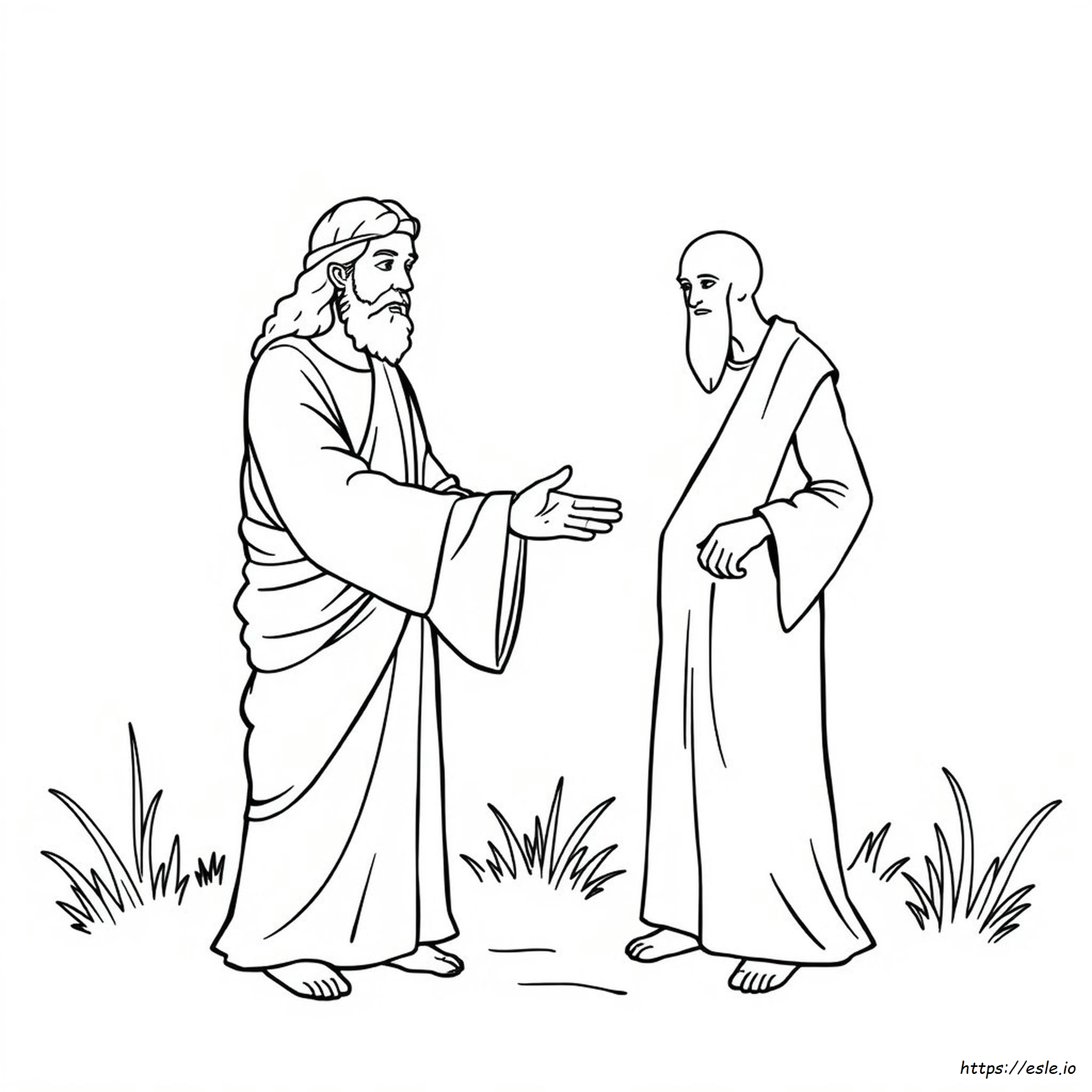 Jesús Sana Al Leproso Para Colorear