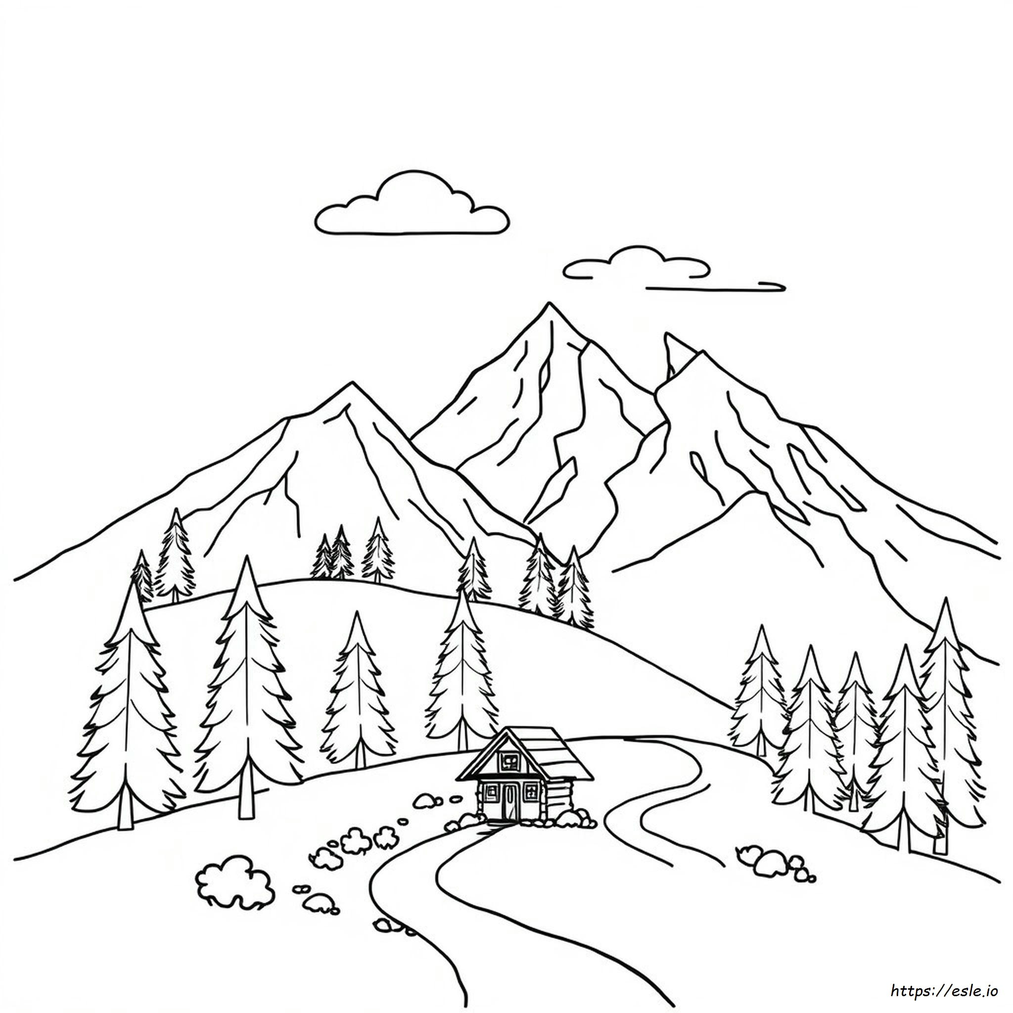 Free Printable Mountain Coloring Pages