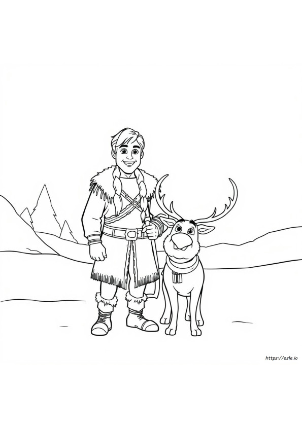 Kristoff Colouring Pages