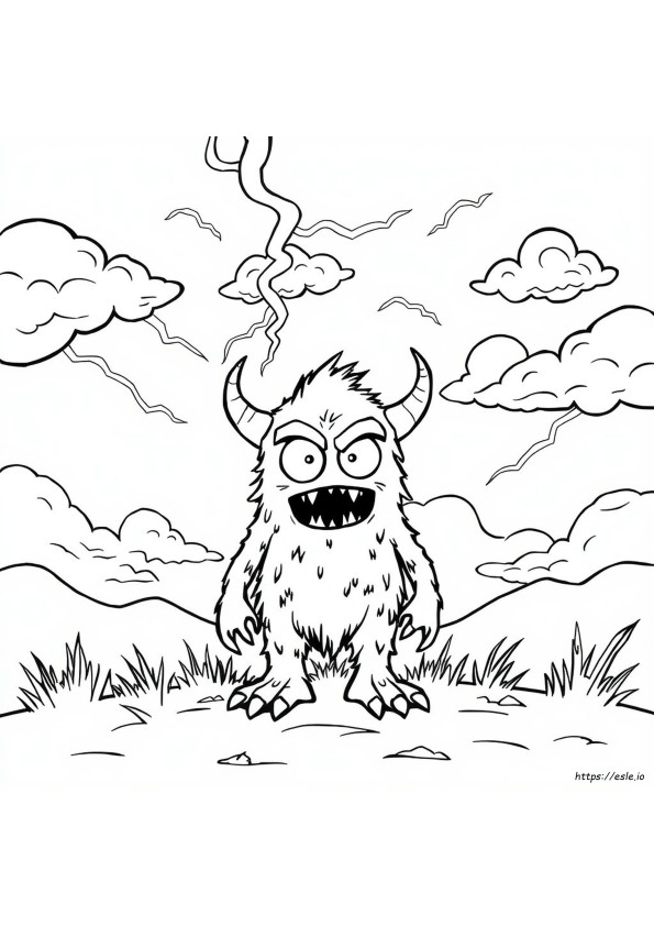 Scary Monster Colouring Pages
