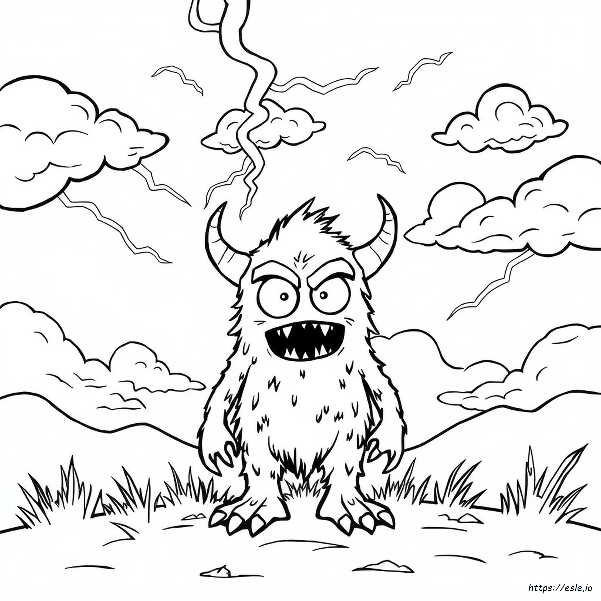 Scary Monster Colouring Pages