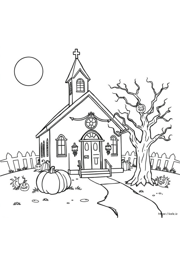 Disegni Di Halloween Per La Chiesa Da Colorare