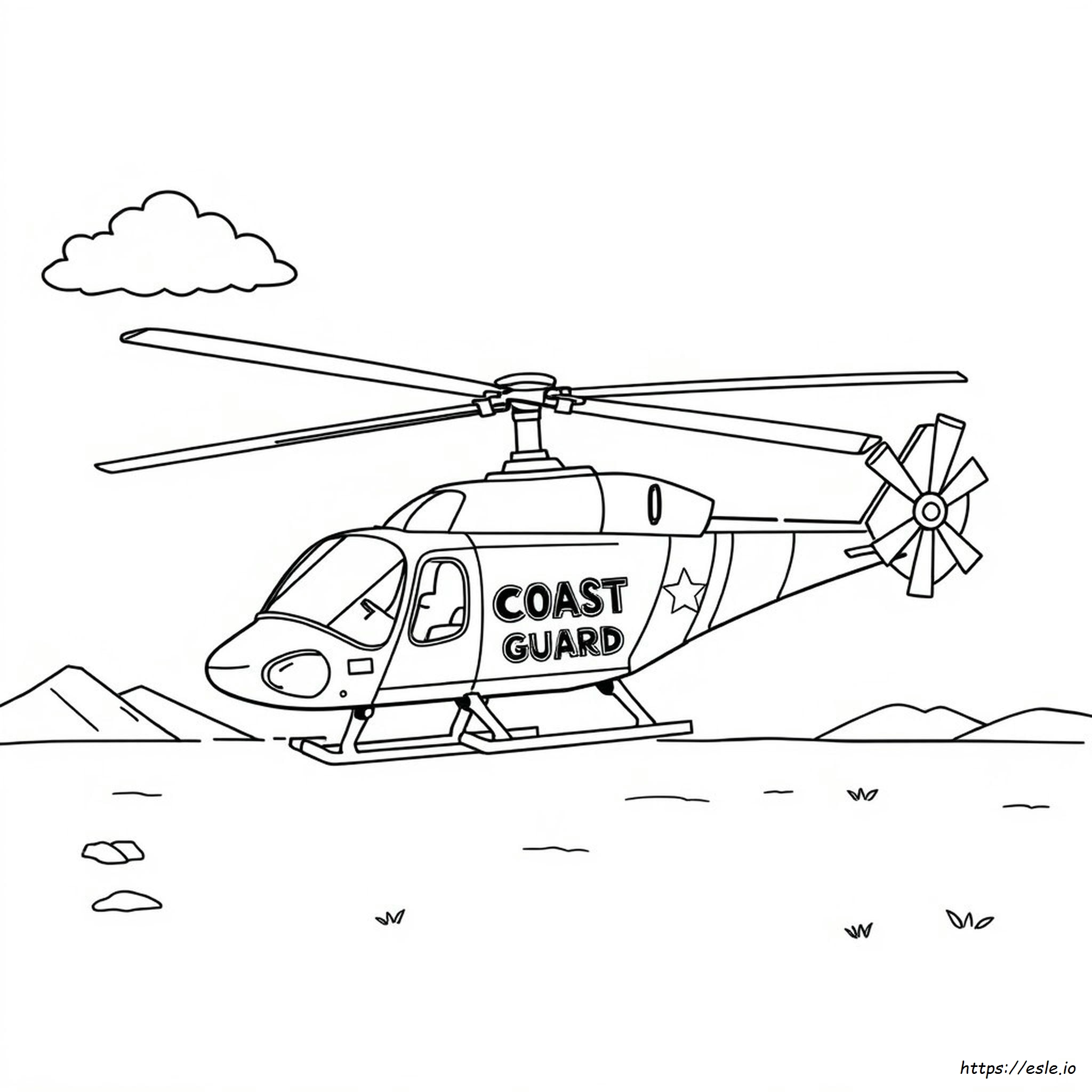Coast Guard Helicopter Coloring Pages