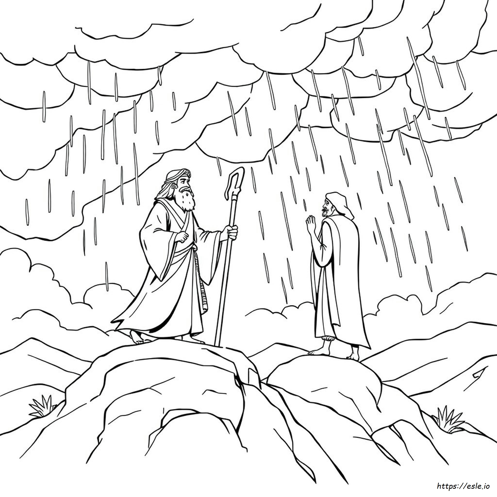 Elijah And Ahab Coloring Page - Free Printable Bible Story
