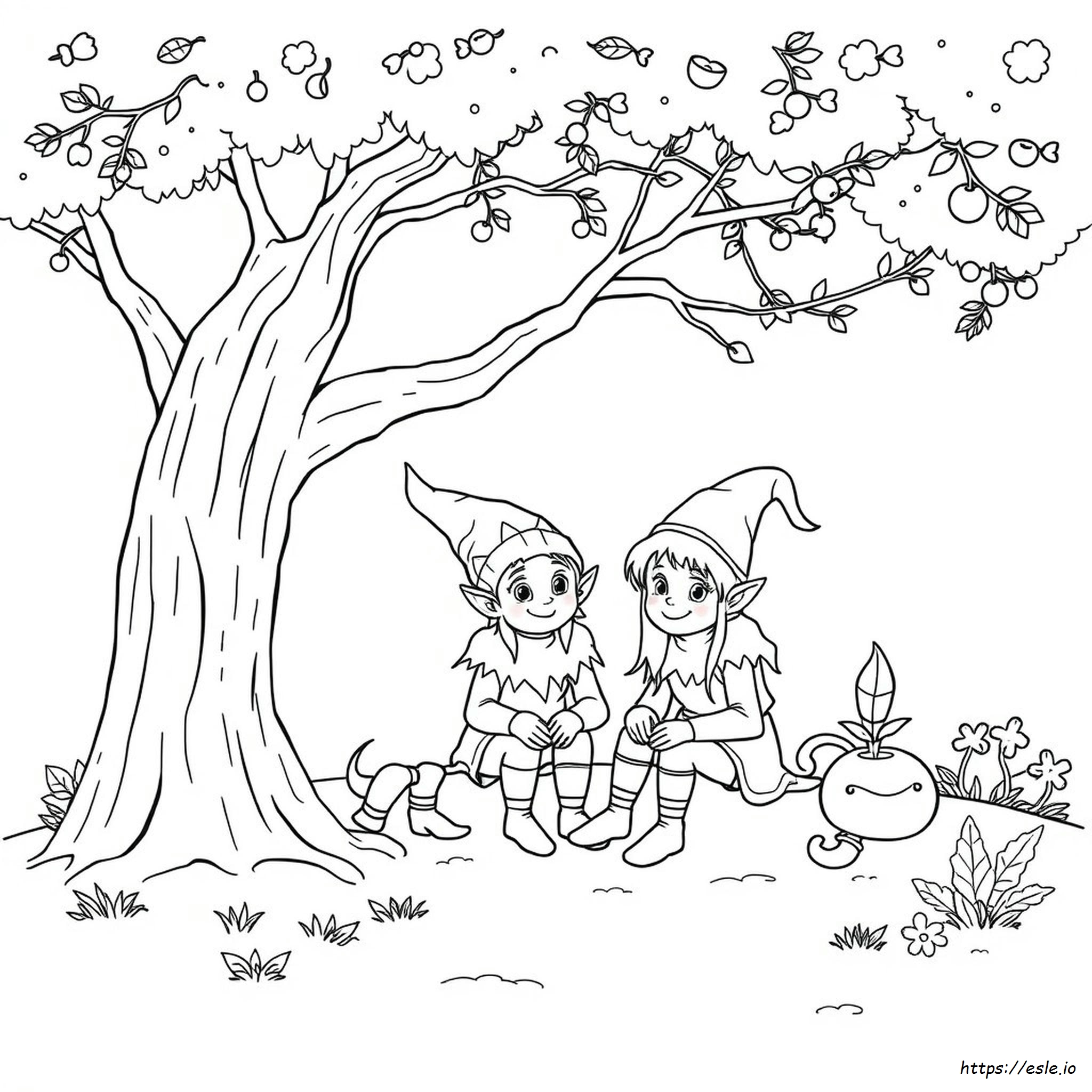 Elves Coloring Pages Printable