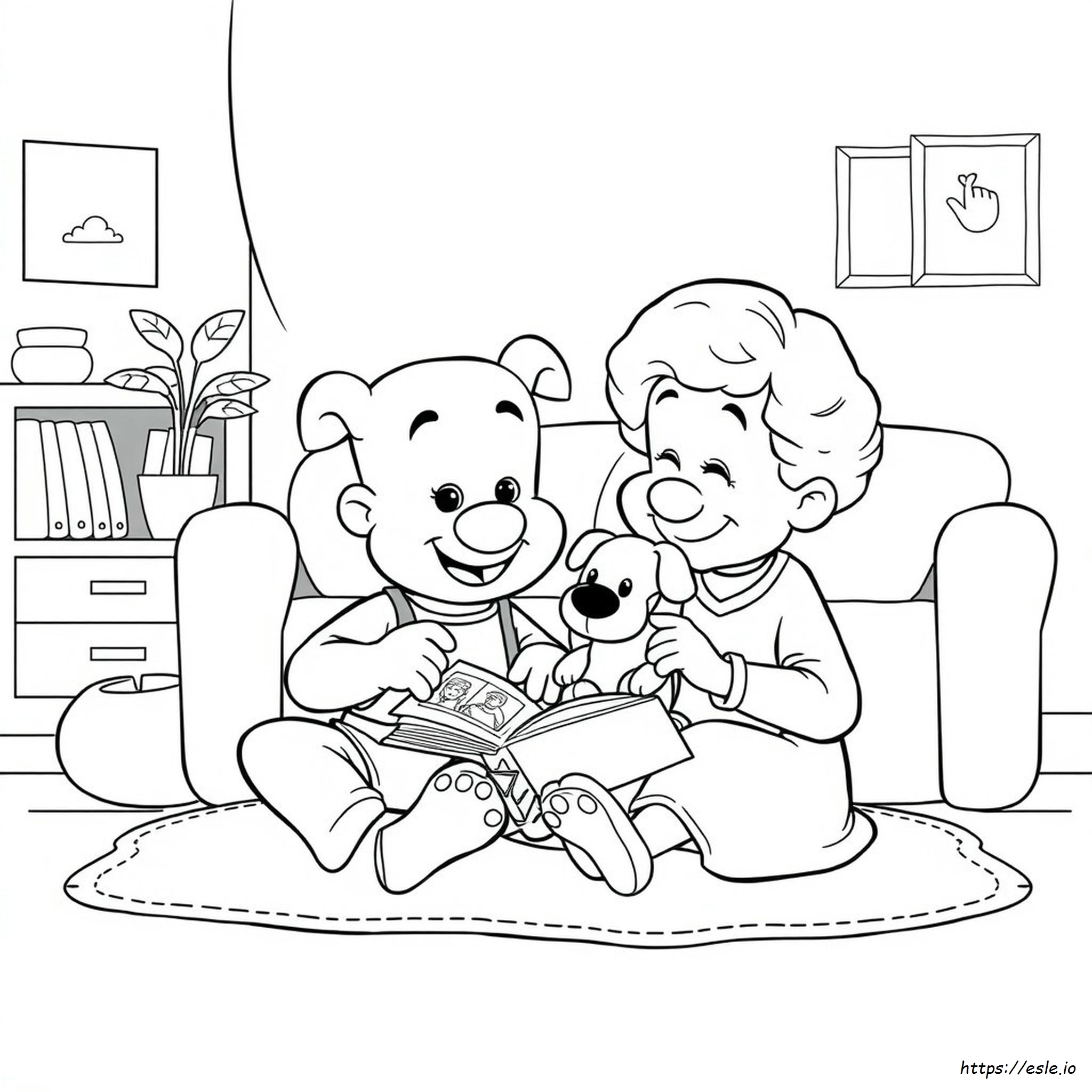 Bluey Grannies Coloring Pages