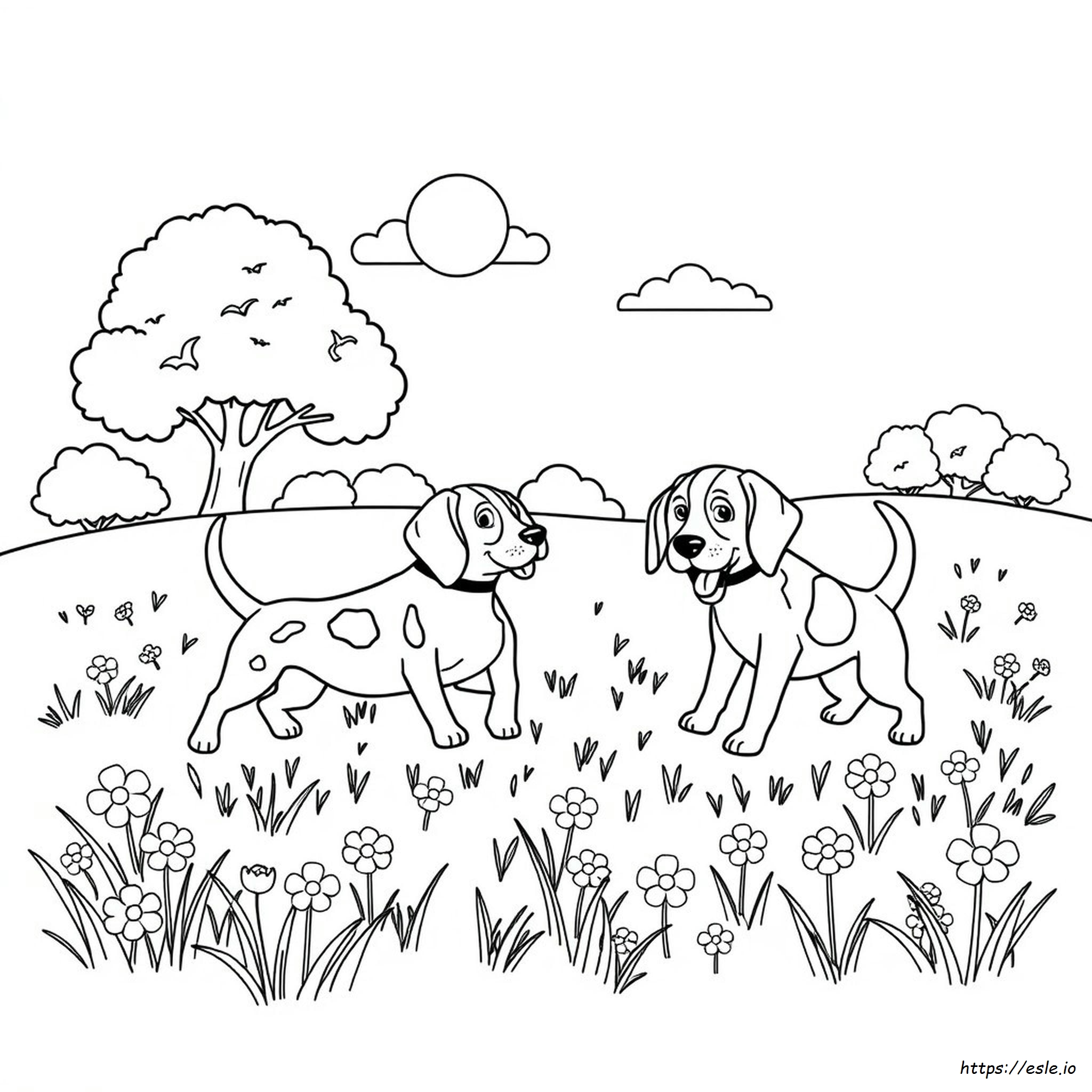 Coloring Pages Of Beagles - Free Printable Dog Coloring Page