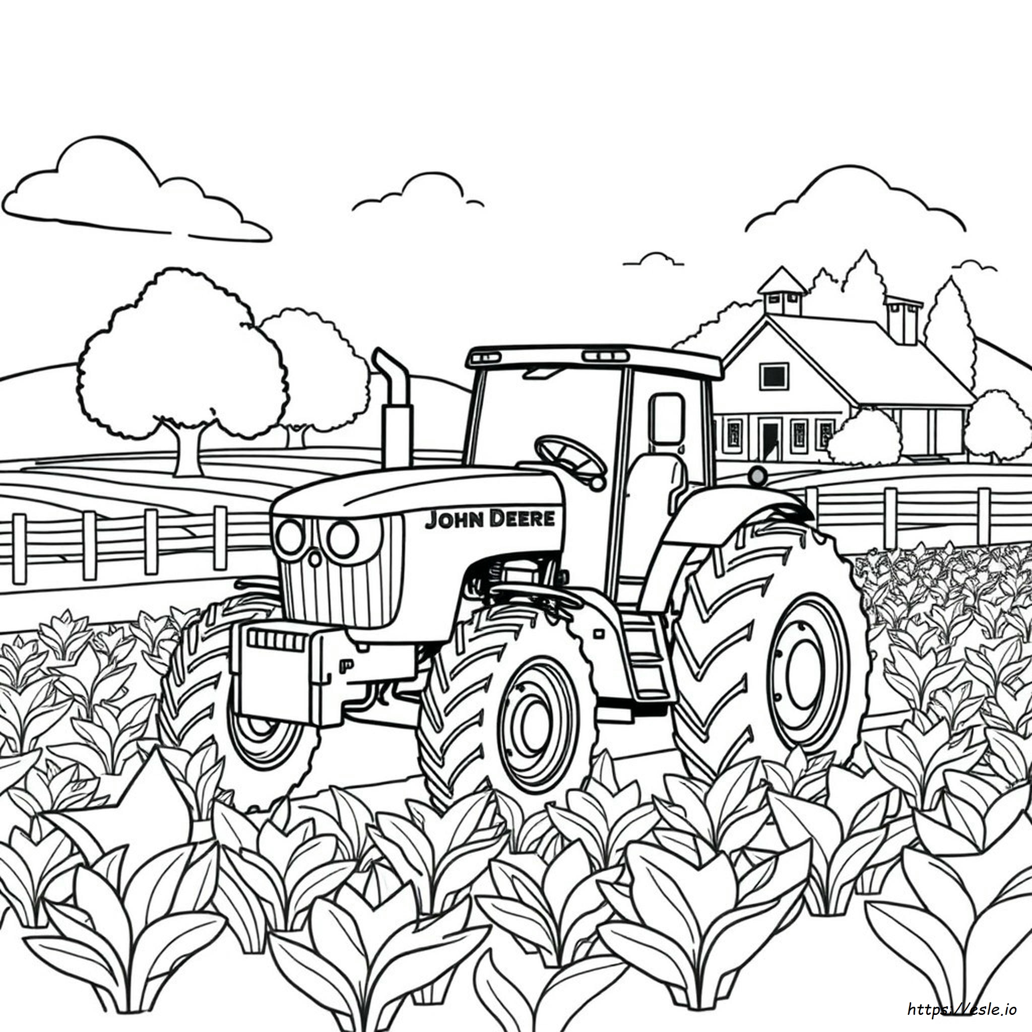 John Deere Tractor Coloring Page Printable