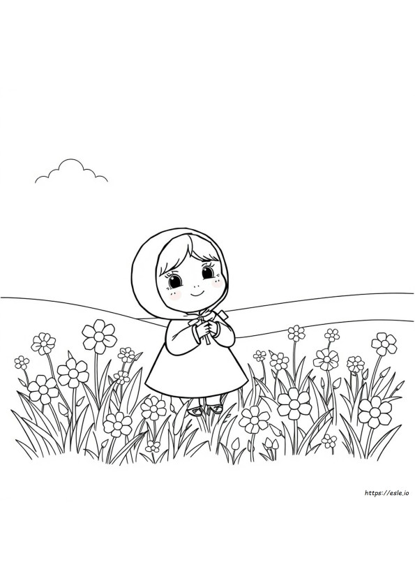 Masha Colouring Pages
