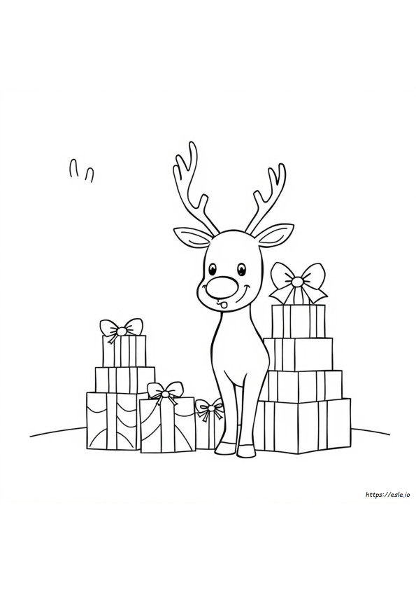 Funny Reindeer Coloring Pages