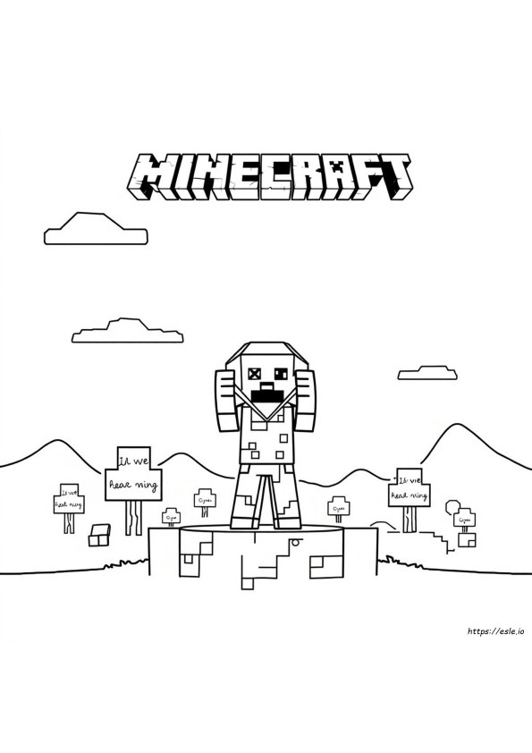 Printable Minecraft Diamond Coloring Pages