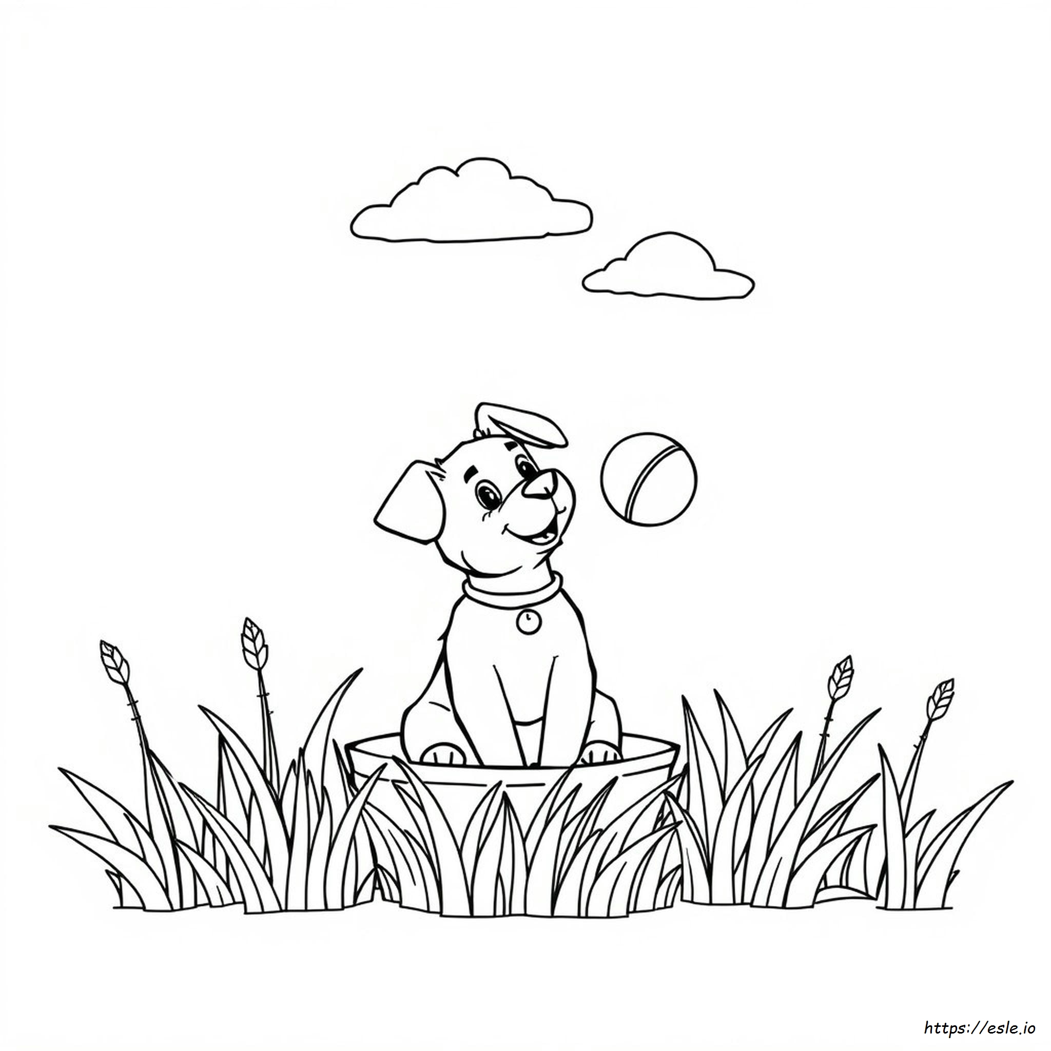 Dog Coloring Page - Print and Color Free PDF