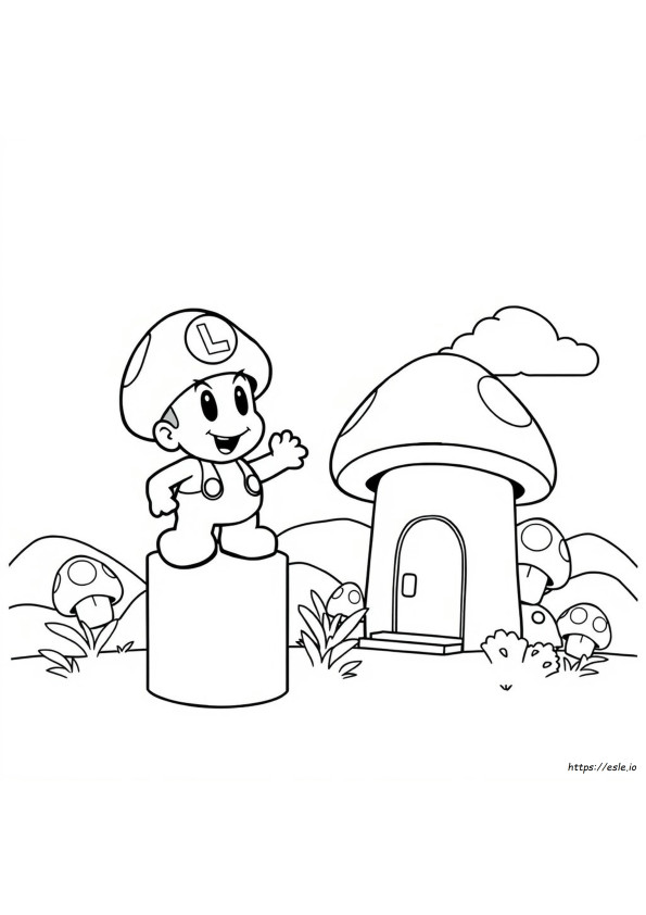 Coloring Super Mario Bros Drawing
