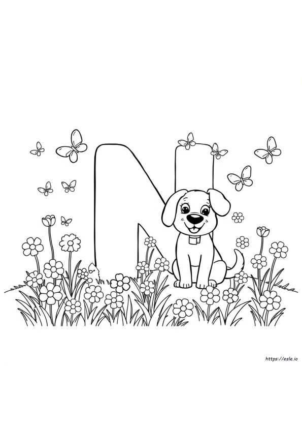 Preschool Coloring Letter N