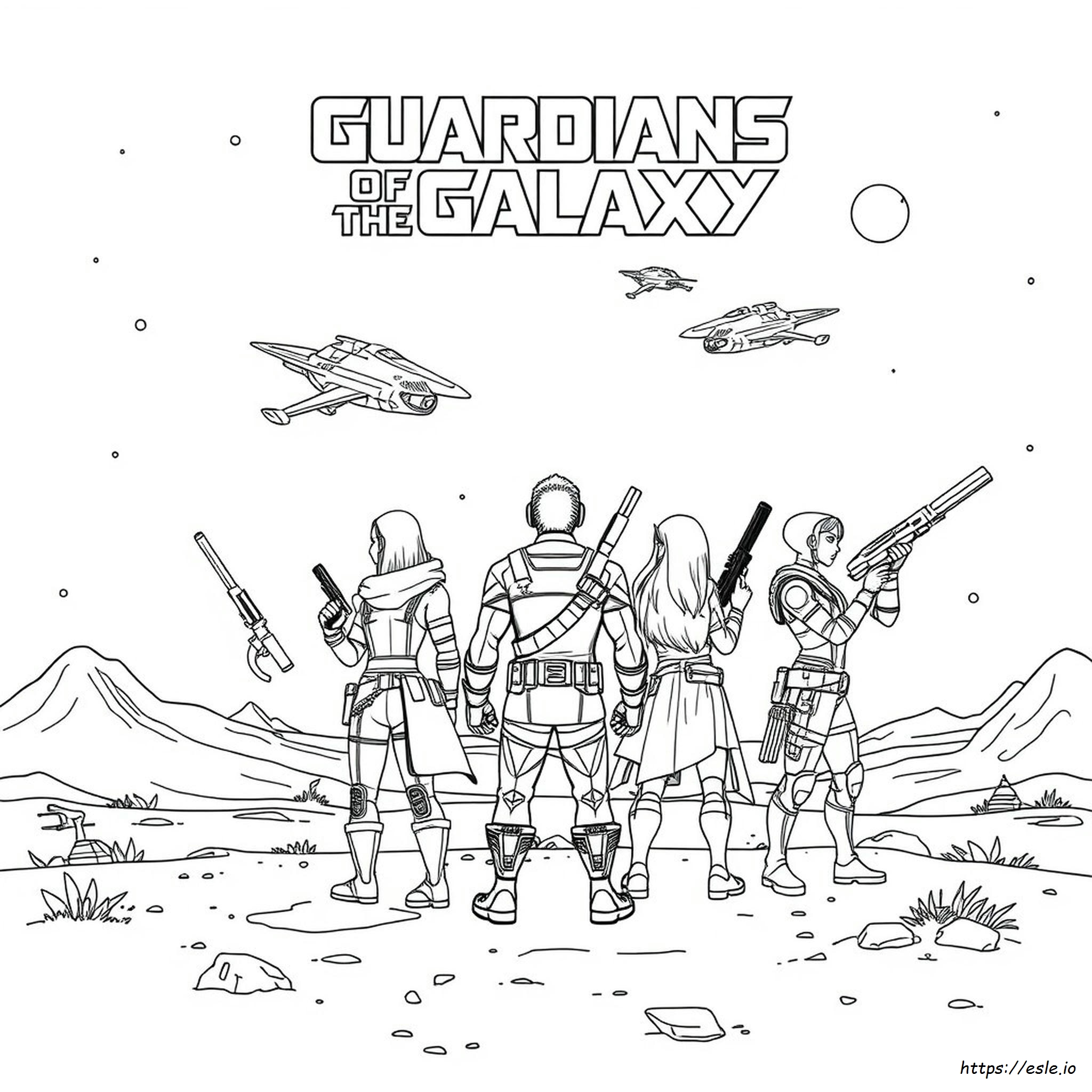 Guardians Of The Galaxy Coloring Page - Free Printable PDF