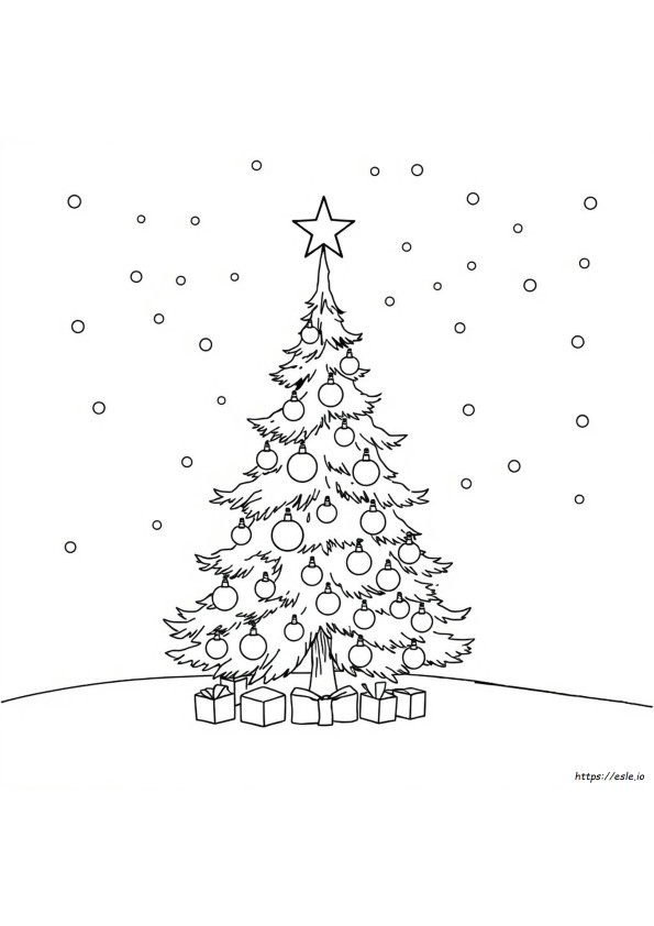 Christmas Tree Coloring Page Pdf Free Download