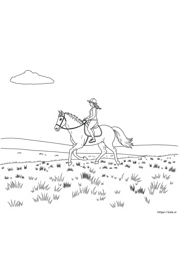 Coloring Pages Horse And Rider