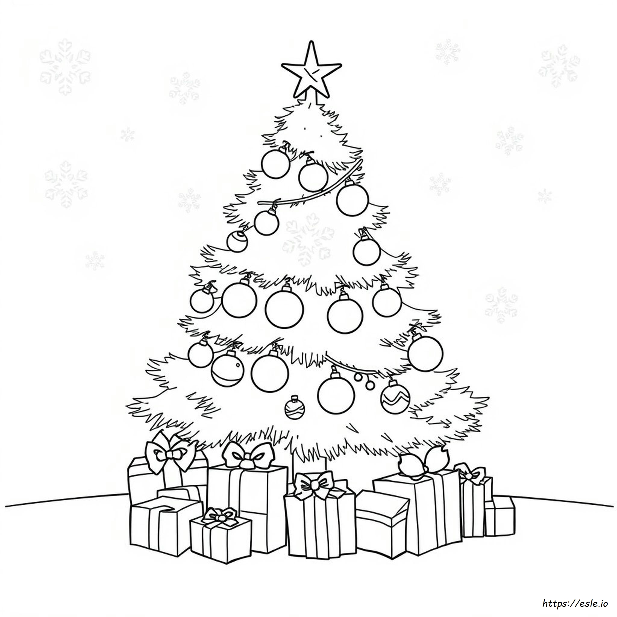 Christmas Tree Coloring Page - Free Printable Activity