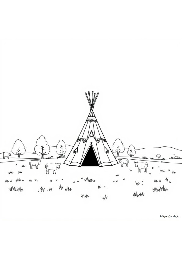 Tipi Ausmalbild