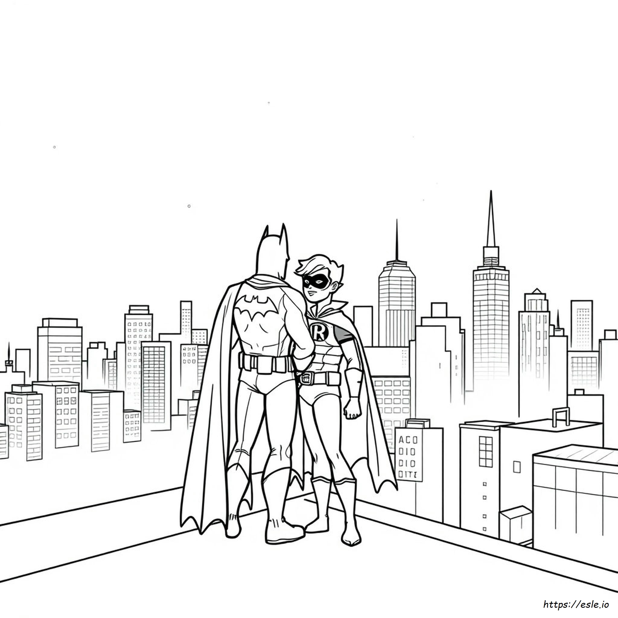 Batman E Robin Da Colorare Gratis