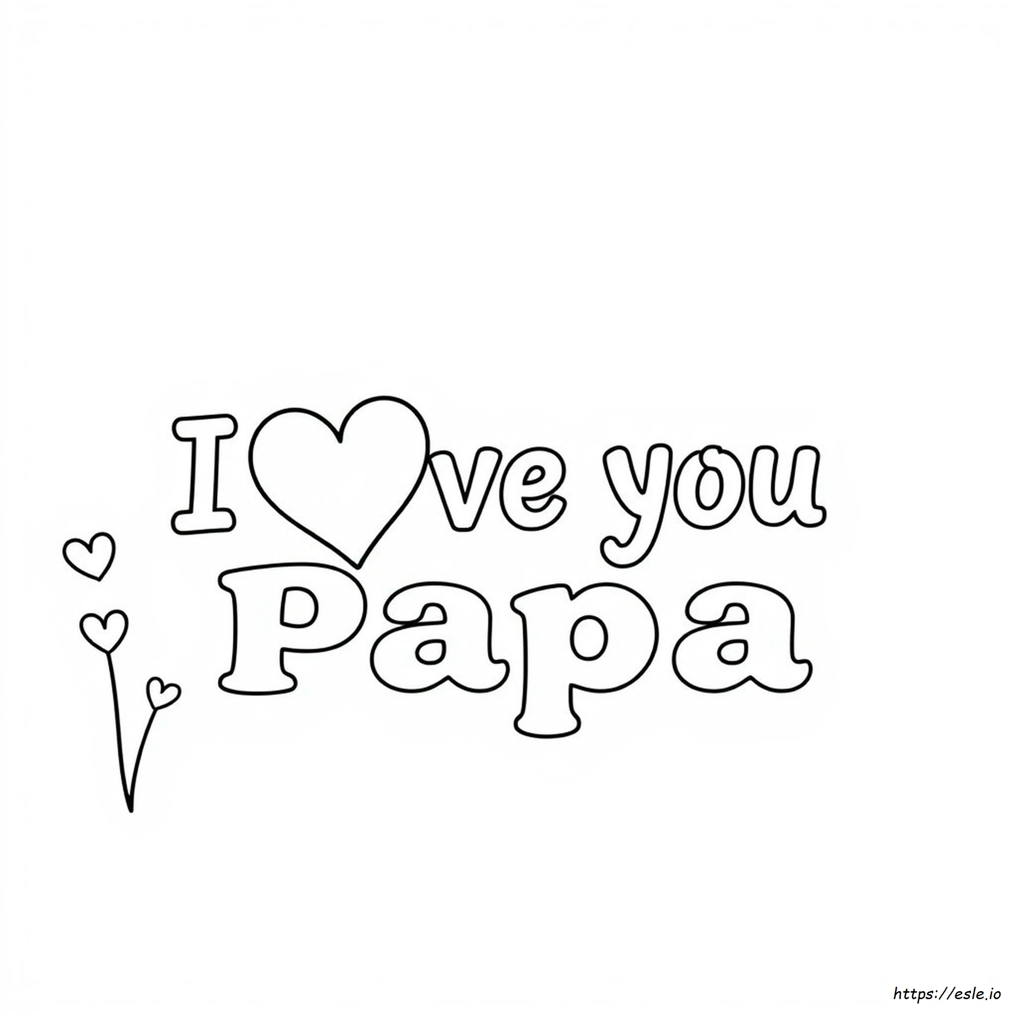 Te Amo Papá Para Colorear