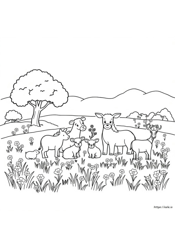 Animals Coloring Worksheet