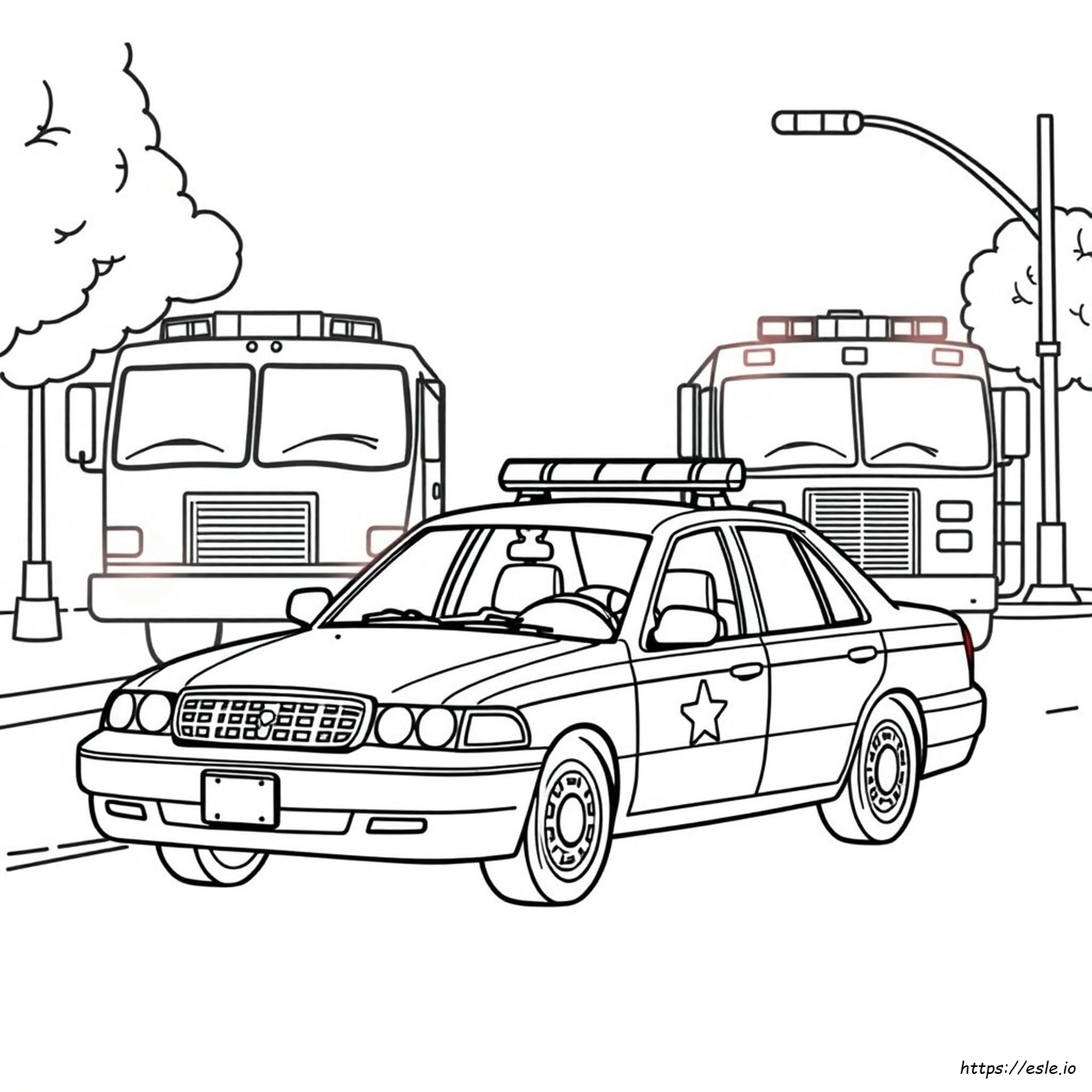 Coloriages De Voitures De Police