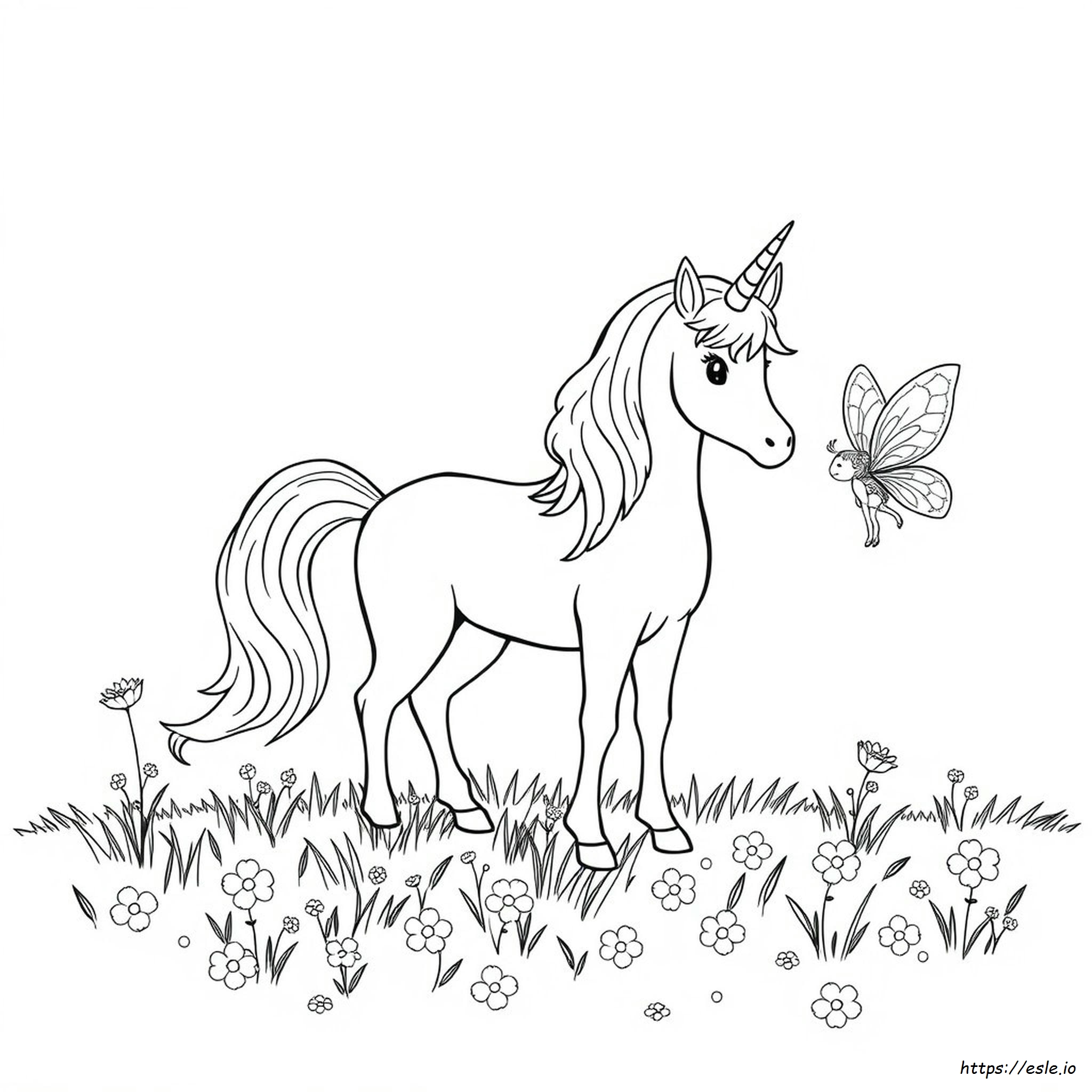 Unicorn And Fairy Coloring Pages - Free Printable PDF