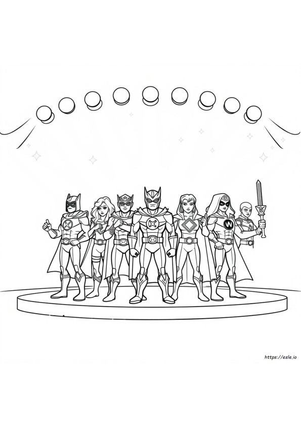Glitter Force Coloring