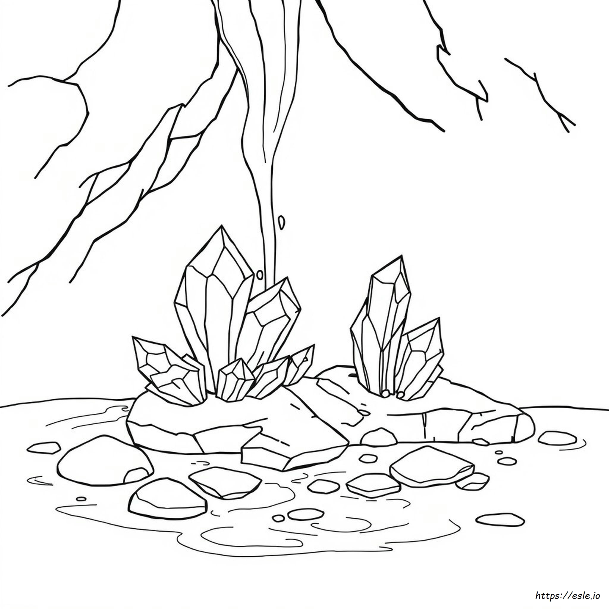 Coloring Pages Of Crystals - Free Printable Coloring Page