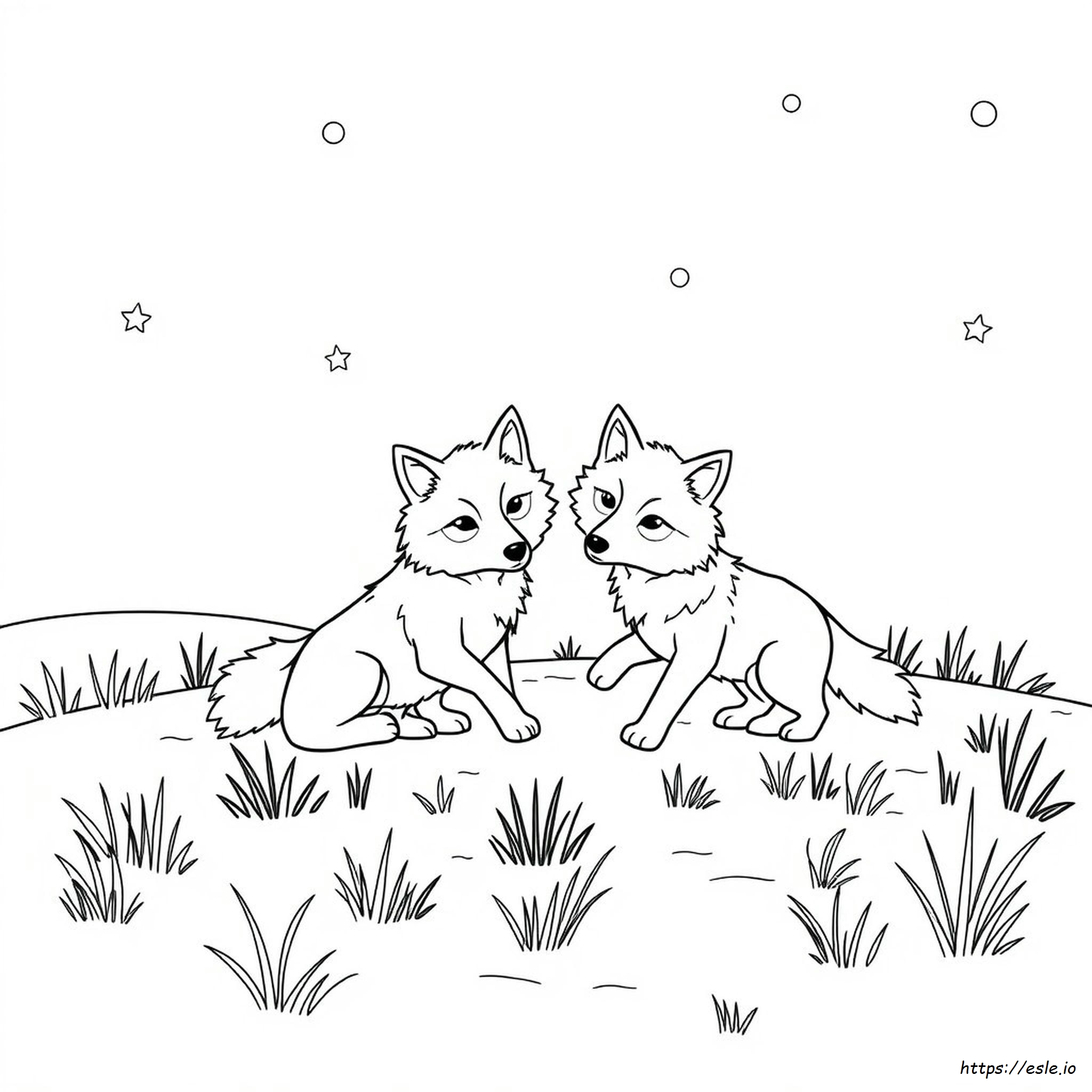 Gambar Mewarnai Serigala Lucu - PDF Gratis Untuk Dicetak