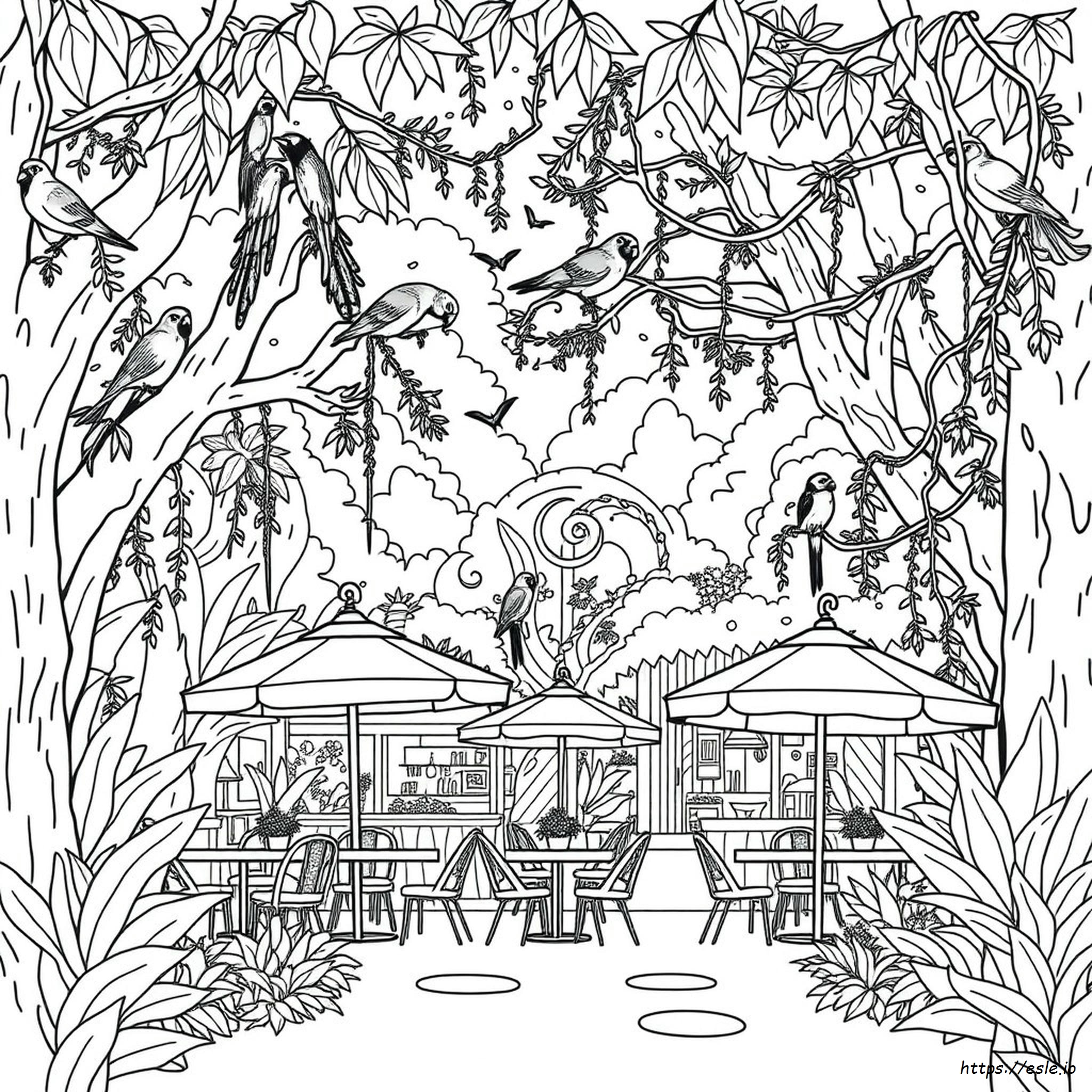 Rainforest Cafe Coloring Pages for Kids - Free Printable