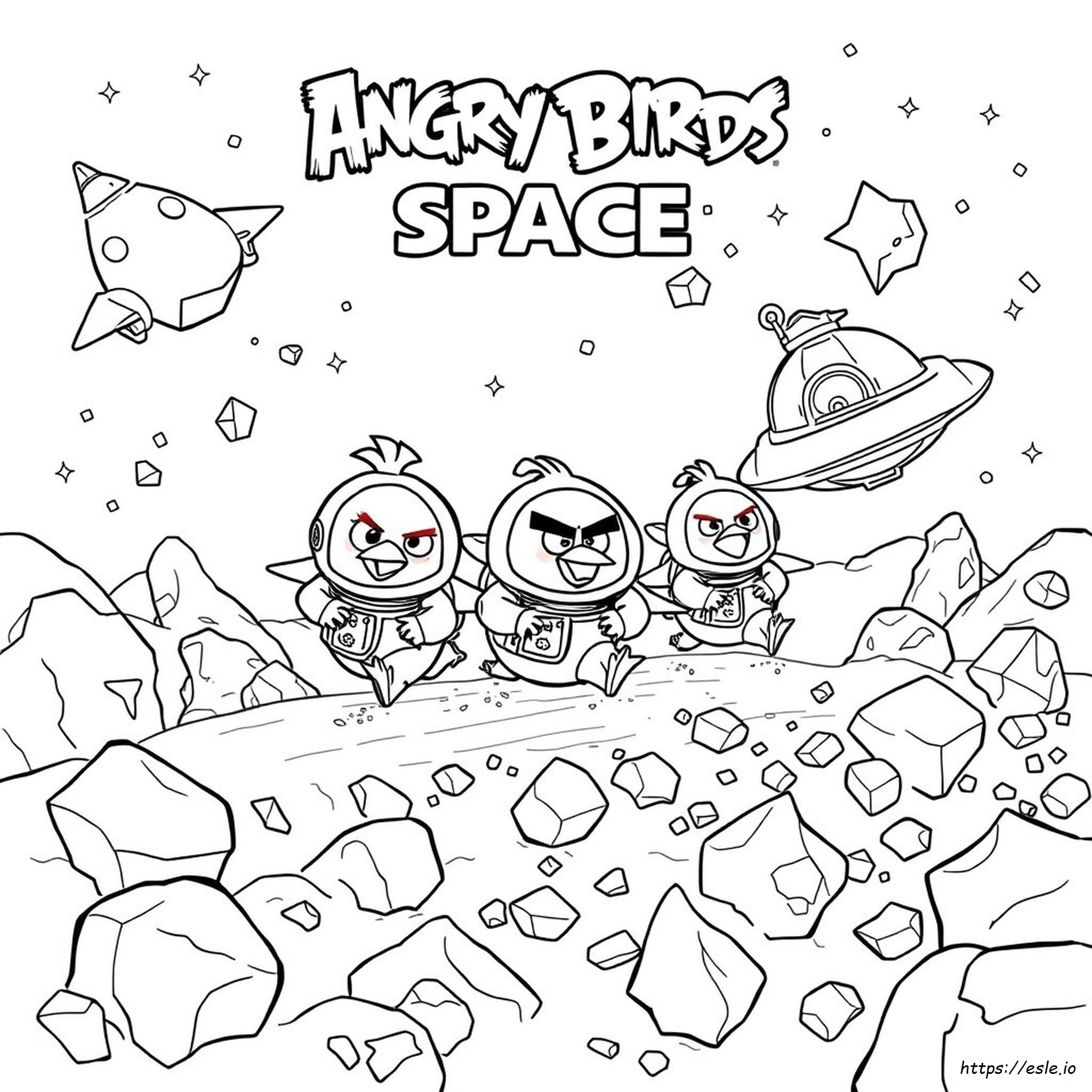 Angry Birds Space Free Printable Coloring Pages